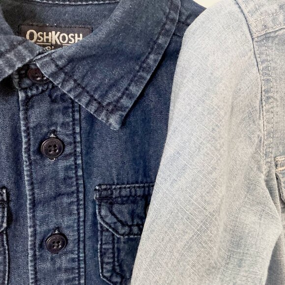 Oshkosh B'gosh BabyBodysuits - Long Sleeve Denim - set of 2 - Picture 8 of 8